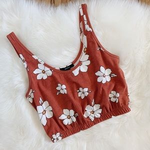 Tropical Flower Crop Top